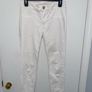 American eagle white denim pants